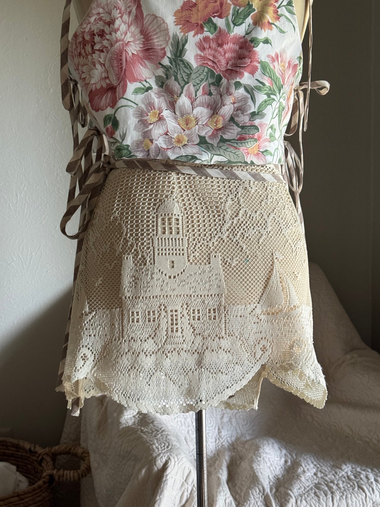 Delaney Handcrafted Vintage Lace Wrap Skirt
