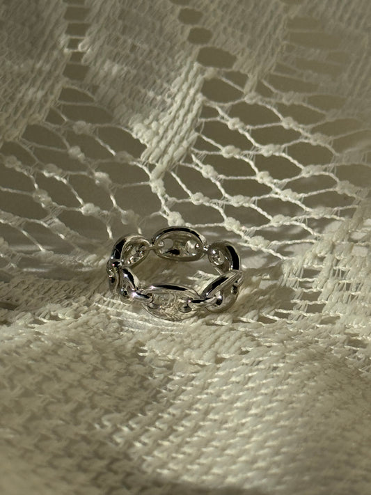 Keith Link Ring In Silver ￼