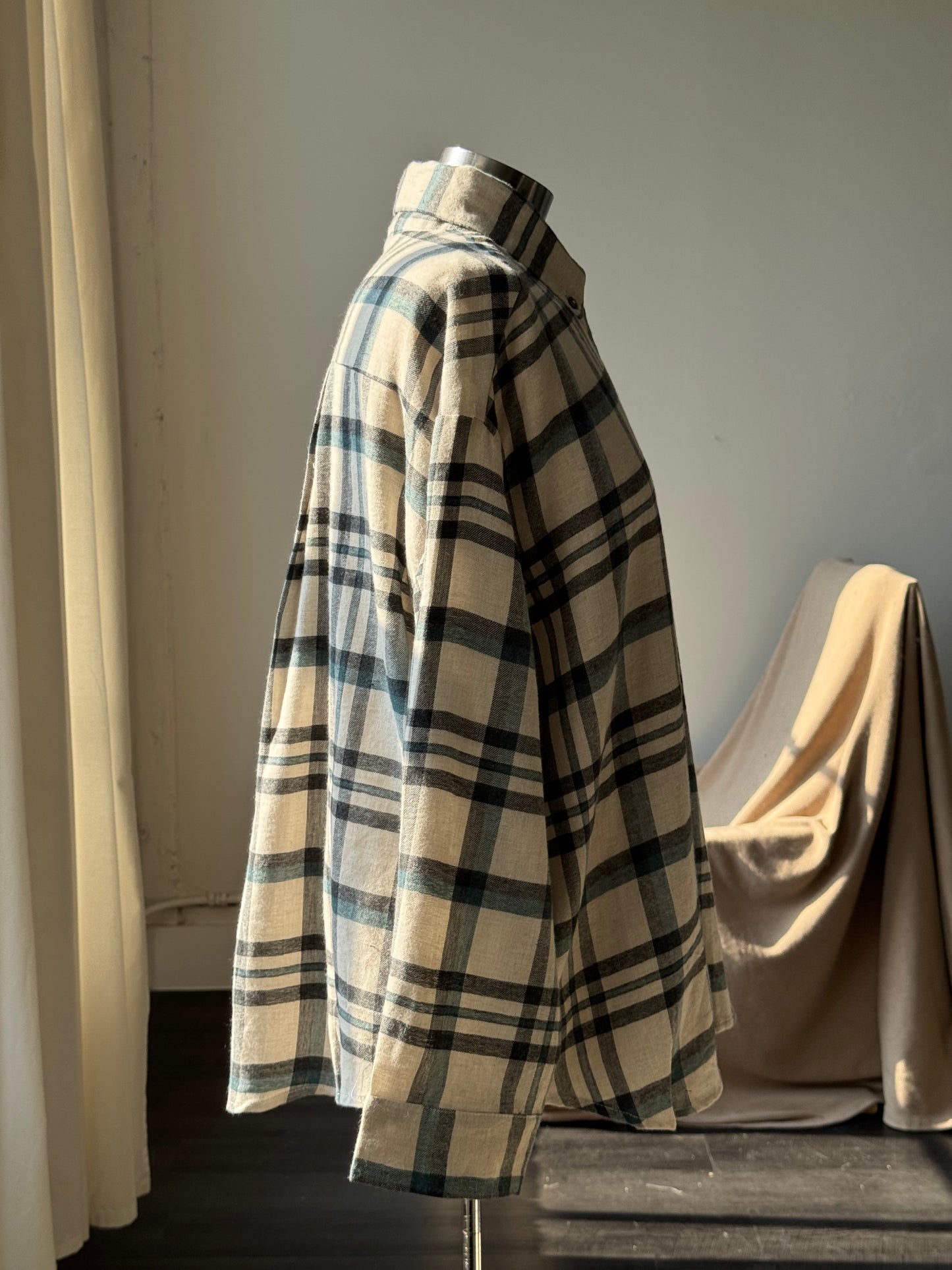 Quinn Cotton Plaid Button Down In Forest