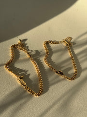 Yoakam Boot & Hat Charm Bracelet Set In Gold￼