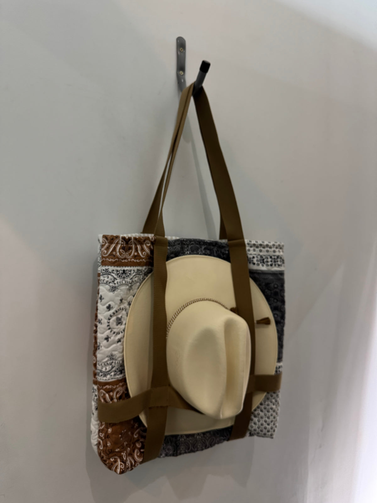 Haselden Handcrafted Quilted Hat Holder Tote Bag