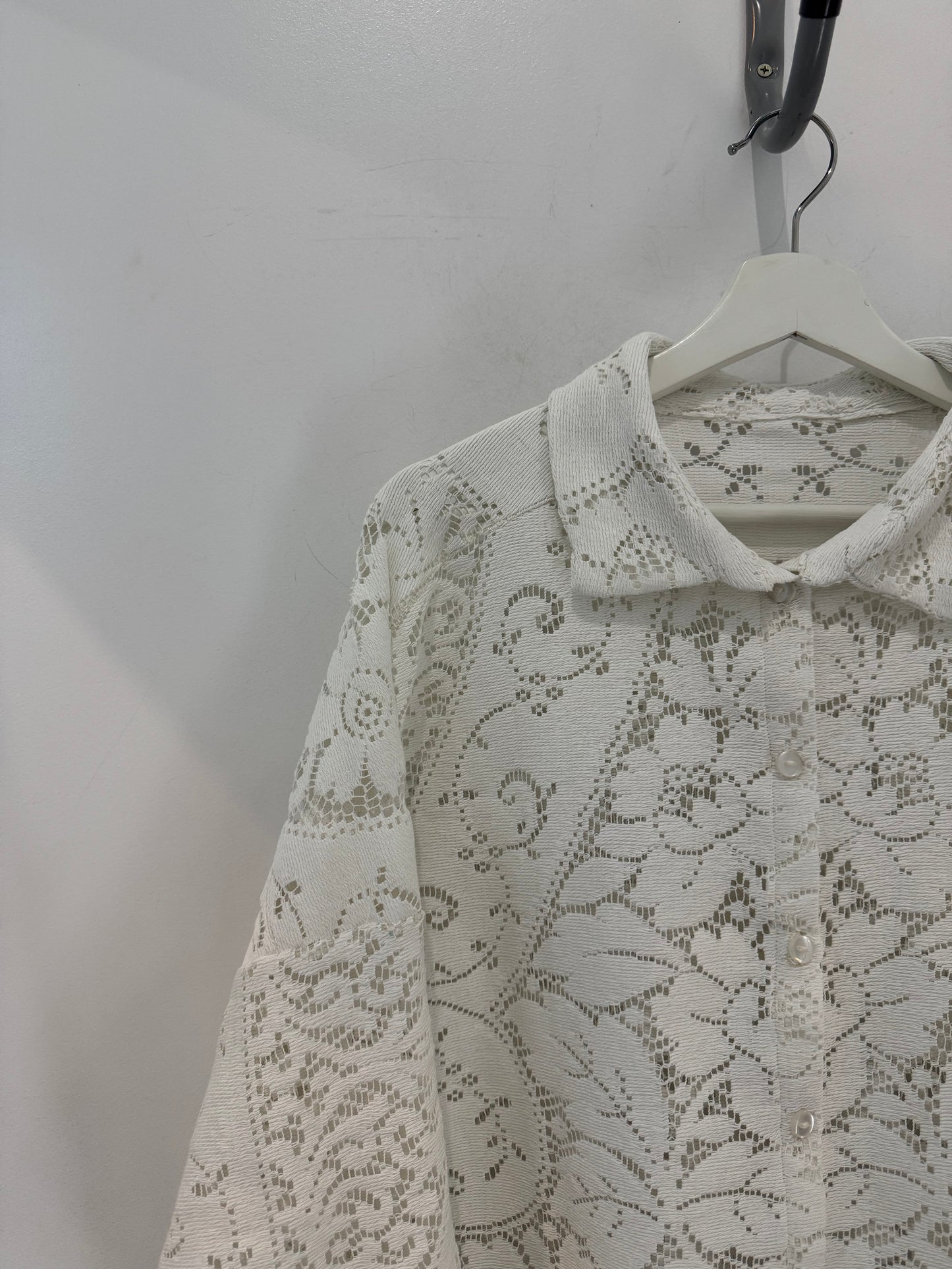 Ladell Handcrafted Vintage Shacket In Milk