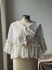 Eliza Vintage Lace Handcrafted Ruffle Top