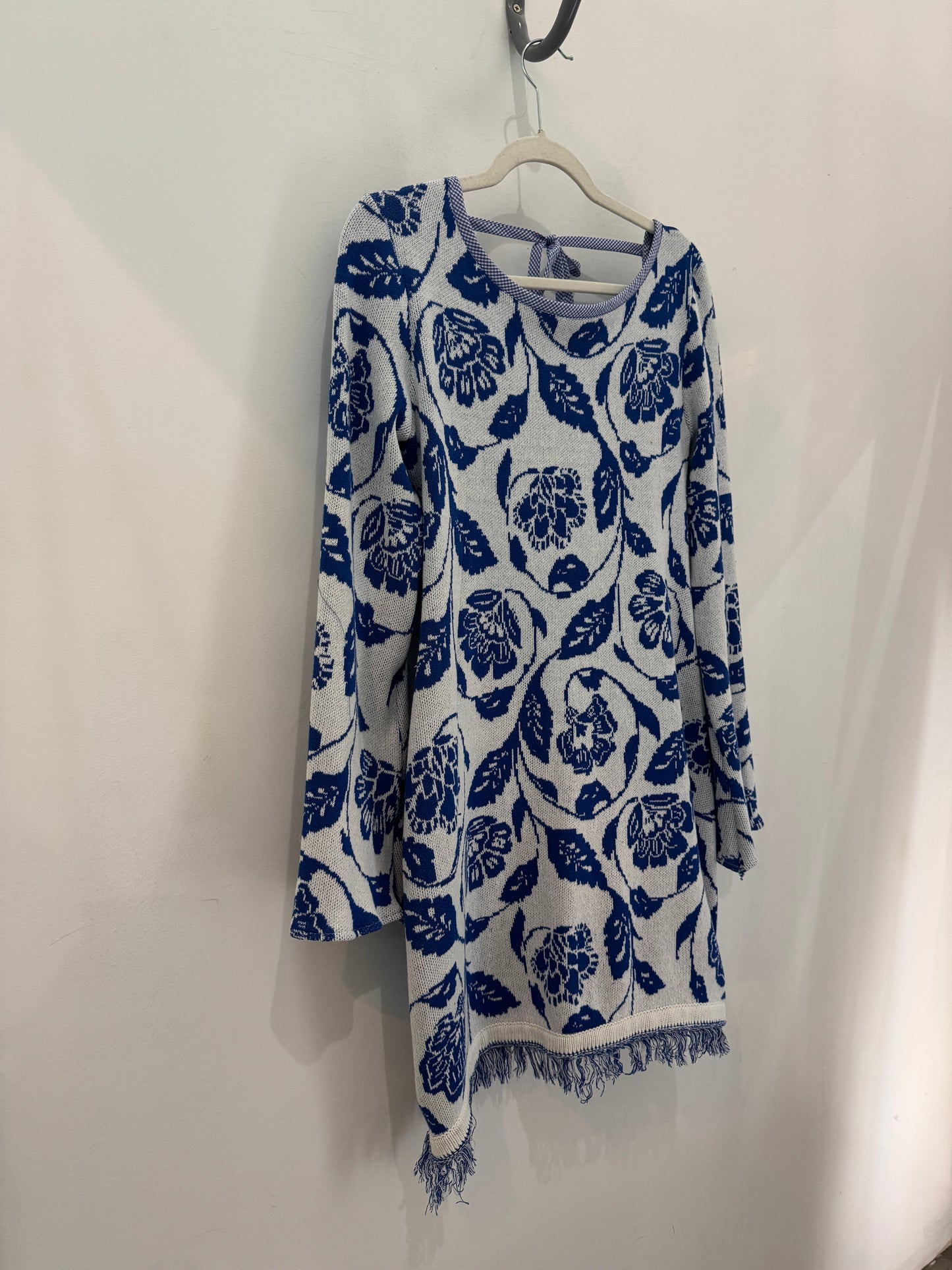Katherine Handcrafted Open Back Long Sleeve Sweater Dress