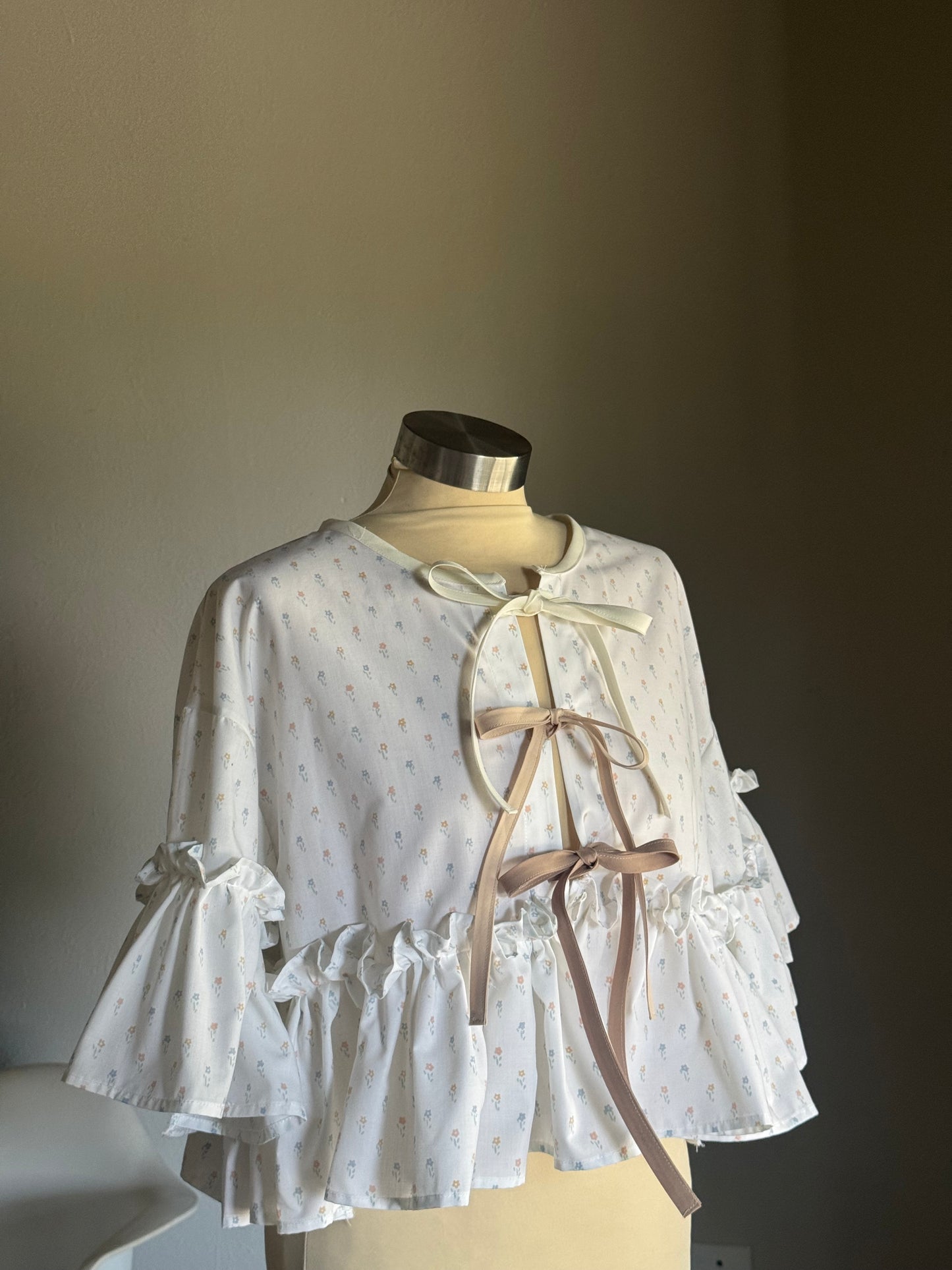 Joycie Vintage Cotton Handcrafted Ruffle Top