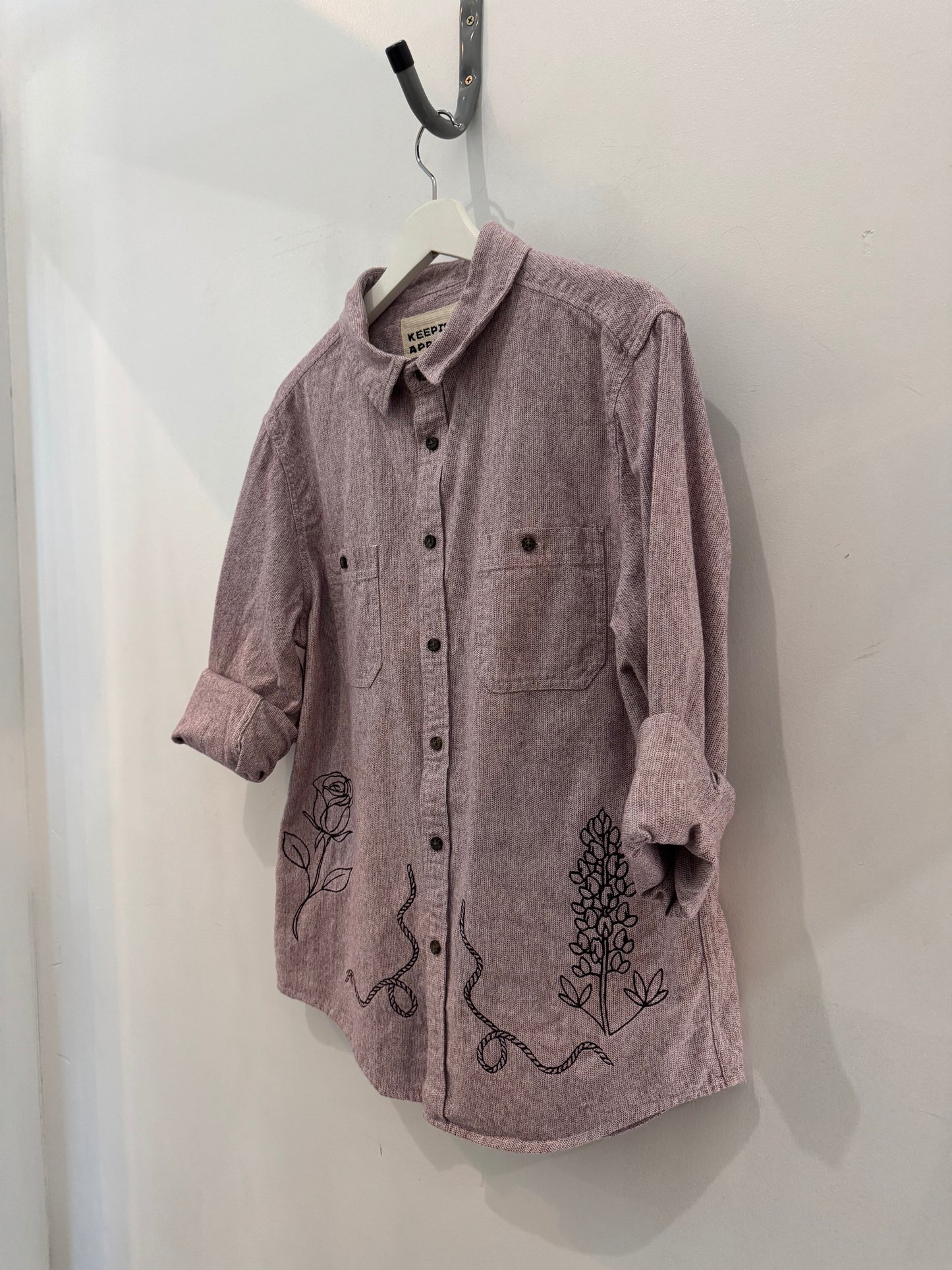 Jaxson Handcrafted Embroidered Button Down Shacket