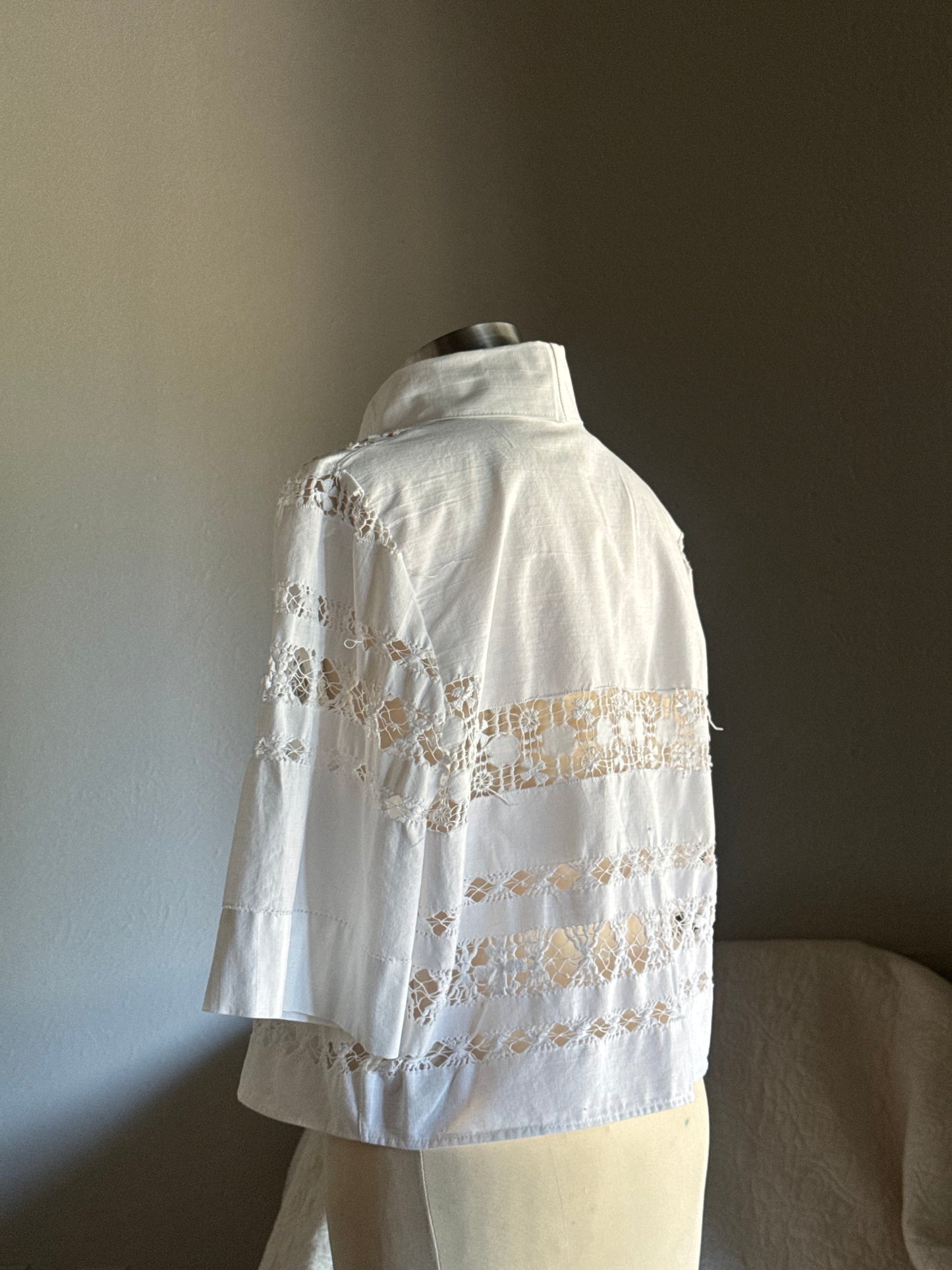 Judy Handcrafted Vintage Cropped Button Down