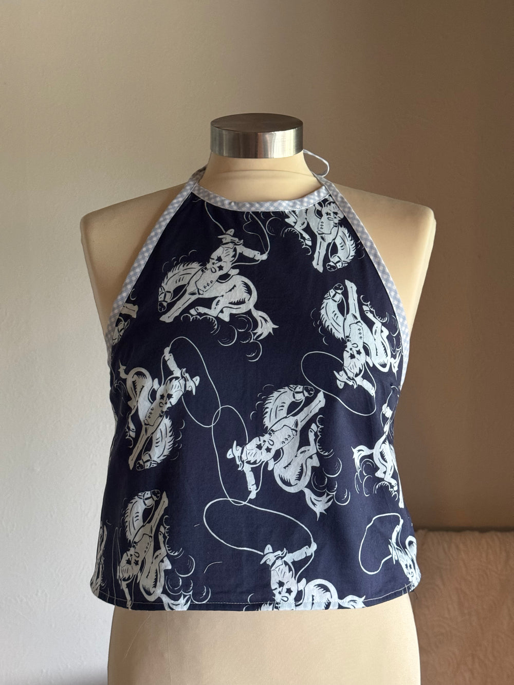 Brenda Handcrafted Open Back Rodeo Halter Top