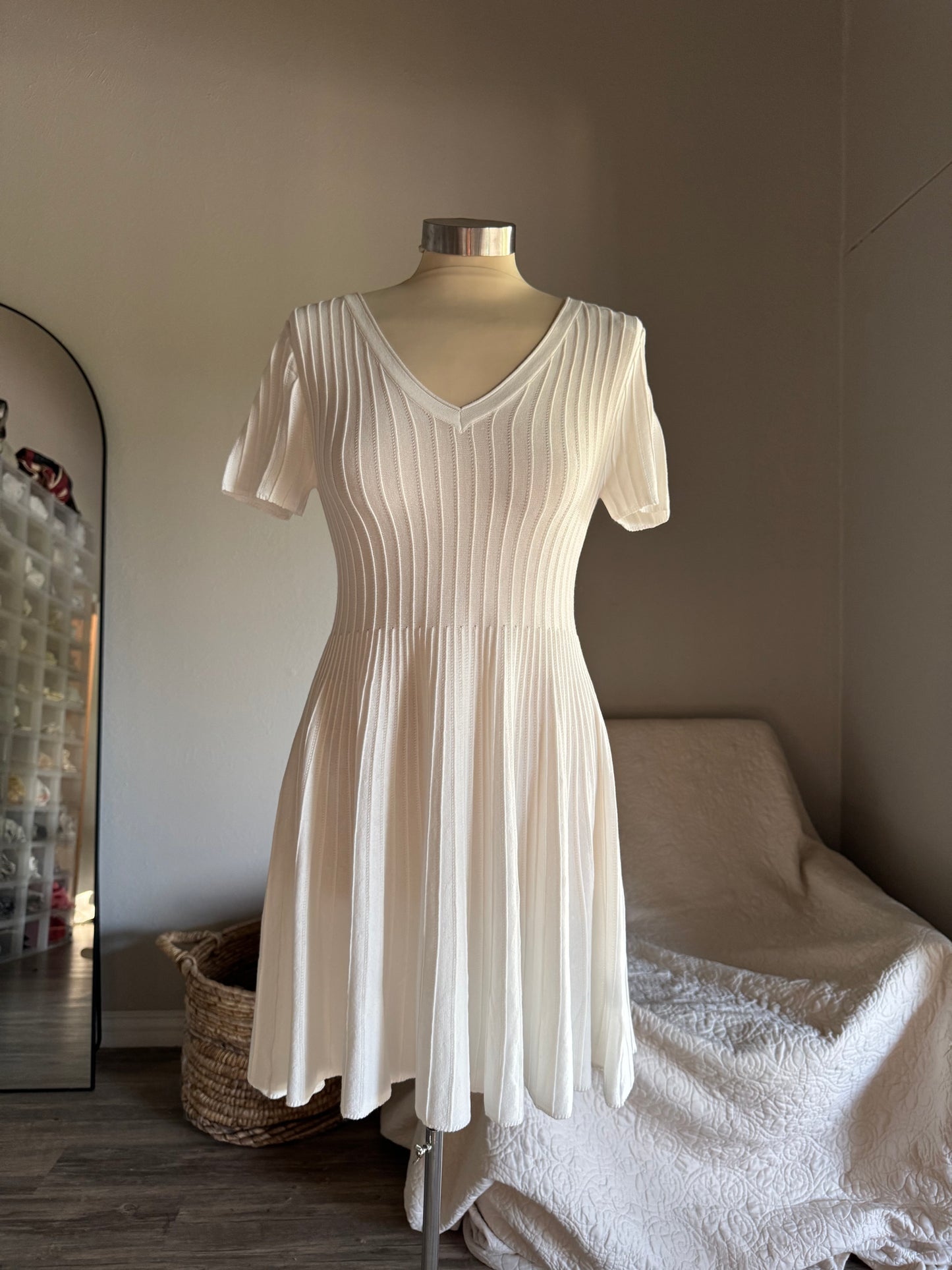 Paula Classic Ultra Soft Day Dress In Ivory