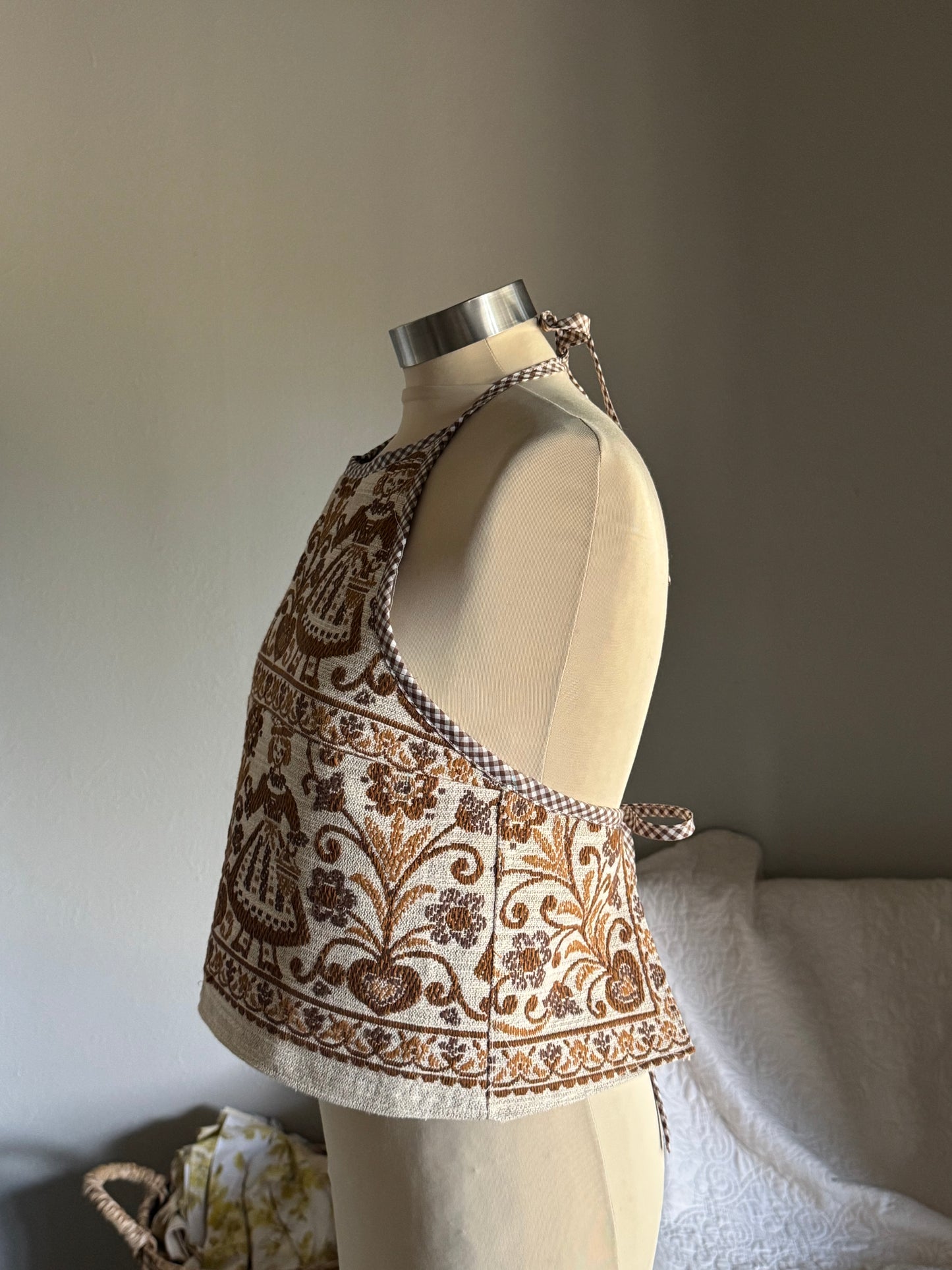 Brenda Handcrafted Vintage Tapestry Halter Top