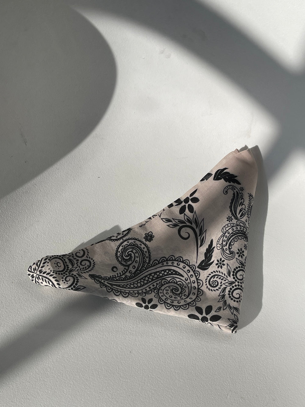Tony Cotton Ultra Soft Paisley Bandana In Taupe