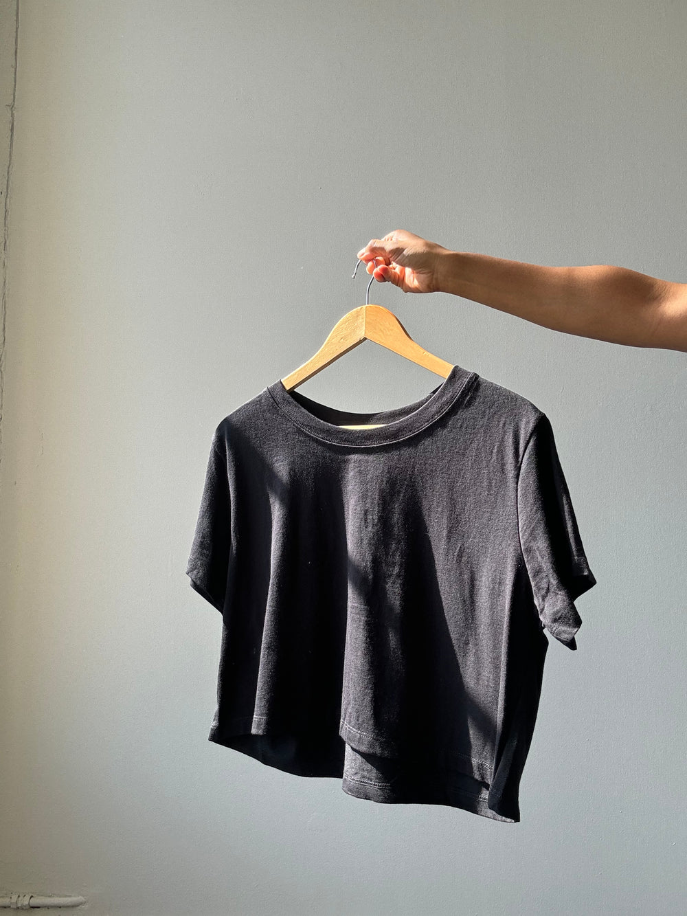 Dylan Classics Cotton Crop Tee In Black