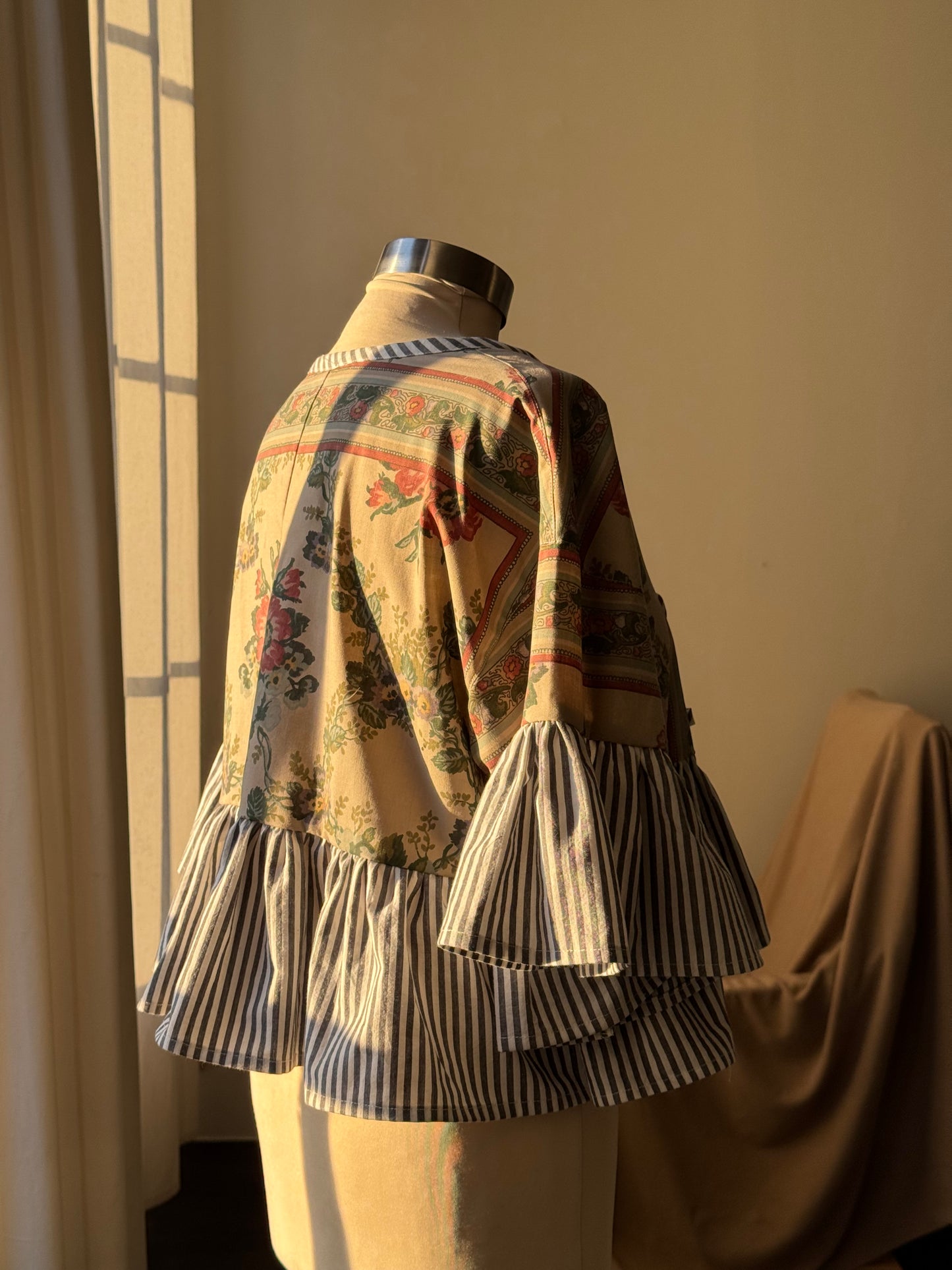 Joycie Vintage Handcrafted Ruffle Top In Autumn