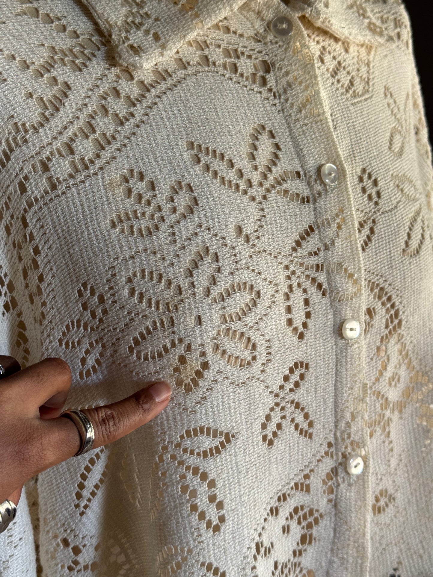 Judy Handcrafted Vintage Button Down In Natural