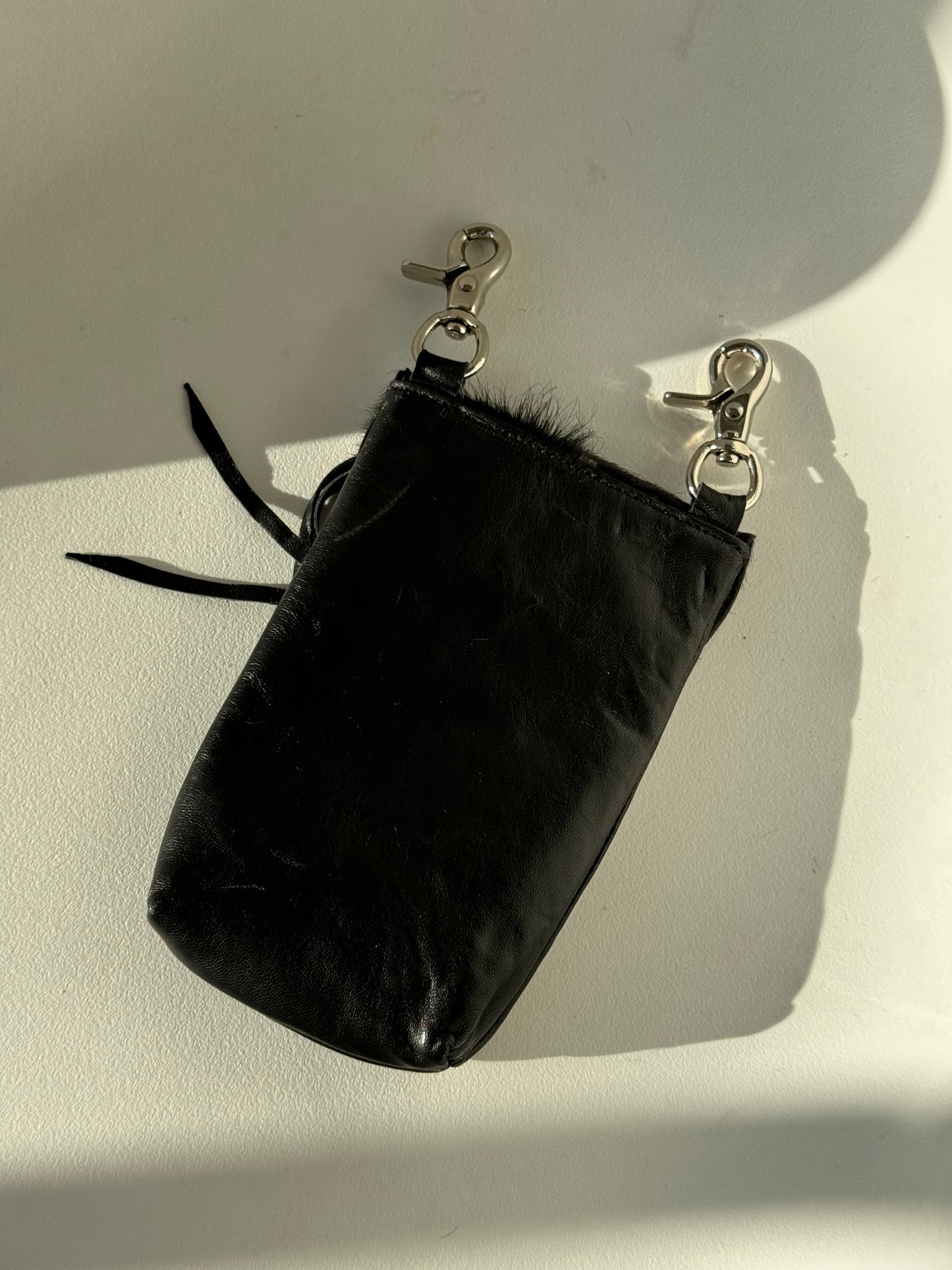 Sasha Cowhide Genuine Leather Western Belt Clip Saddle Bag