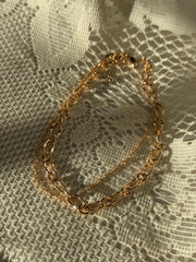 Oscar Classic Organic Crumb Link Layered Necklace In Gold