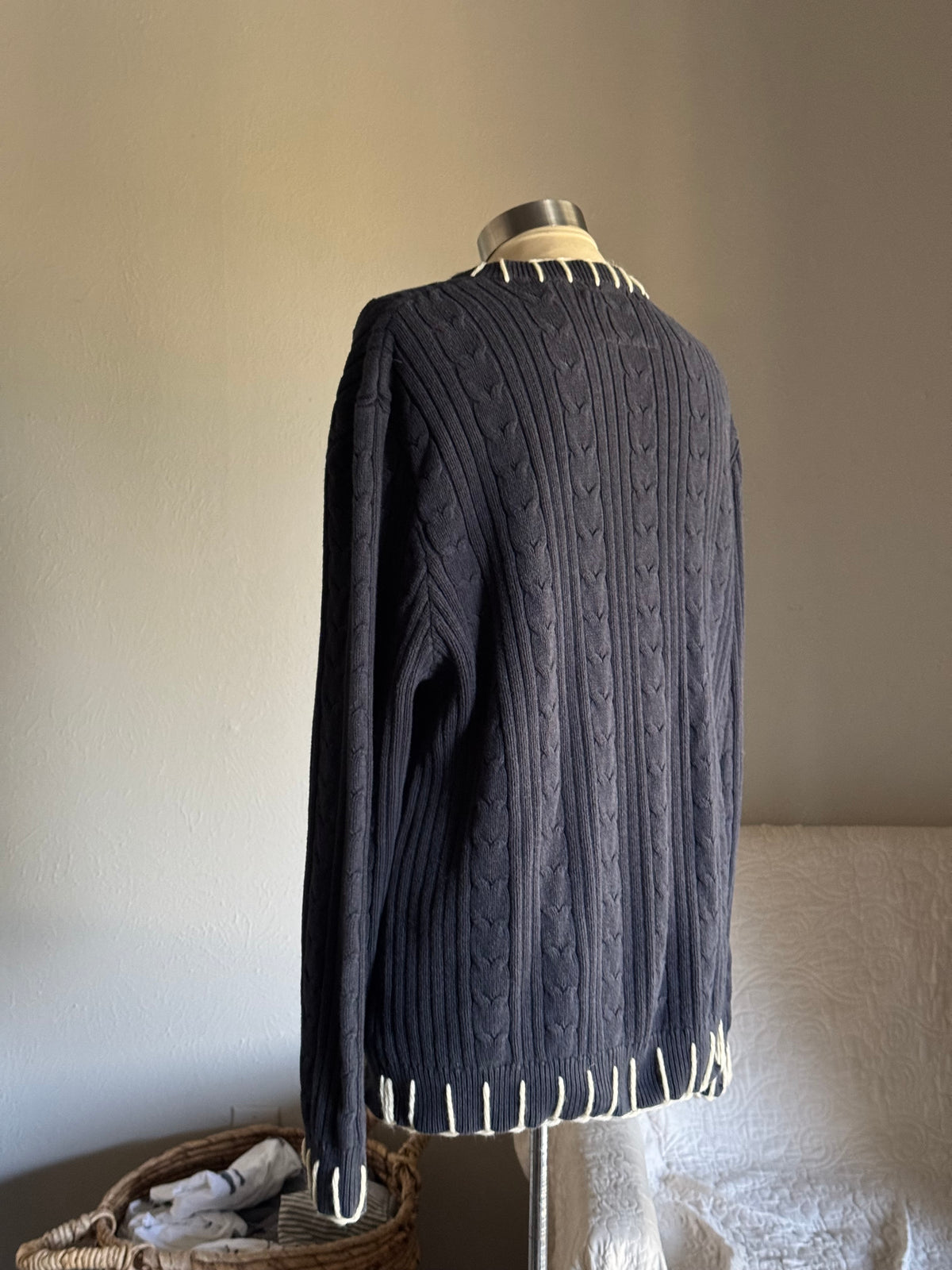 Joe Handcrafted Blanket Stitch Chunky Sweater