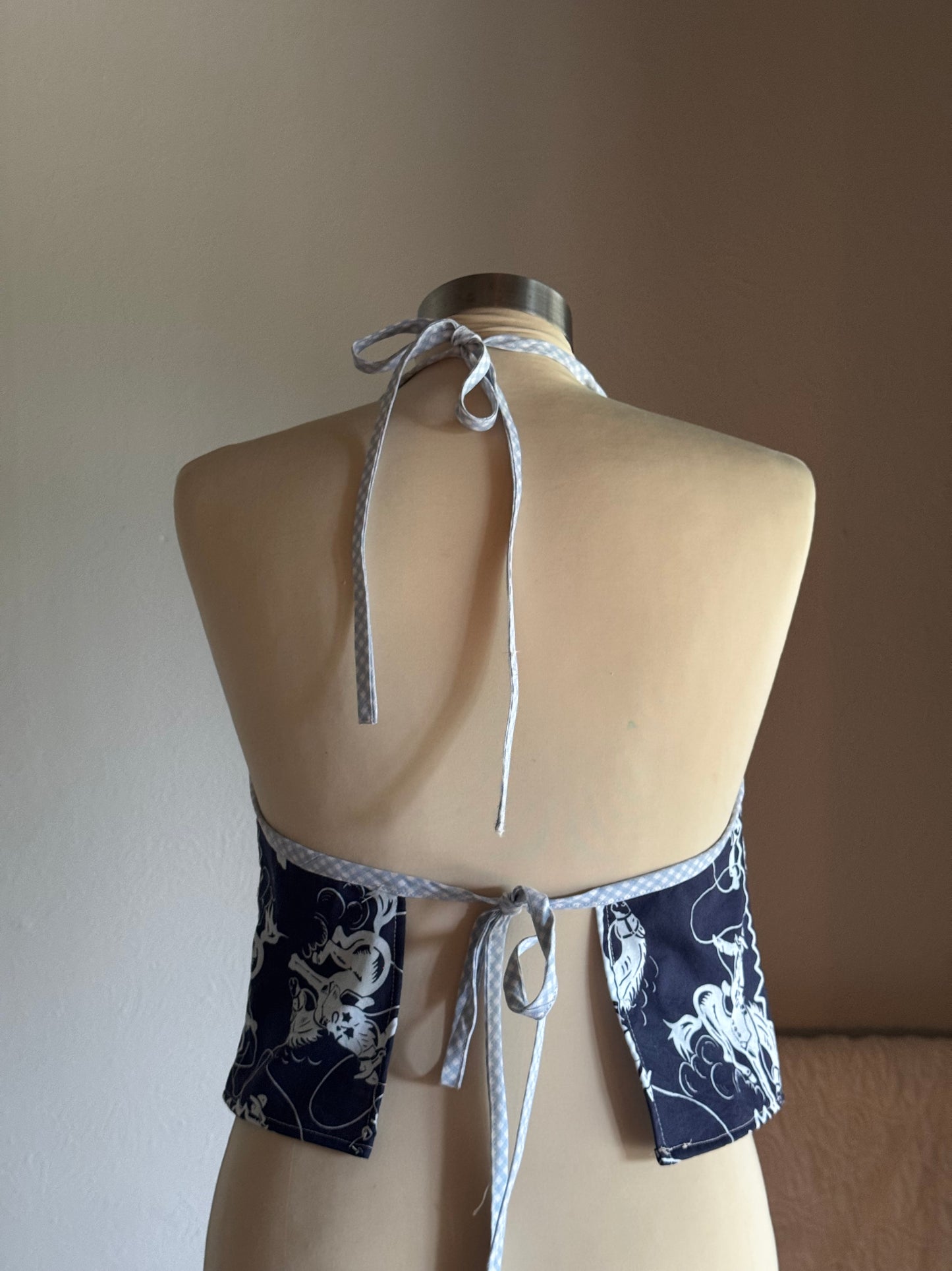 Brenda Handcrafted Open Back Rodeo Halter Top