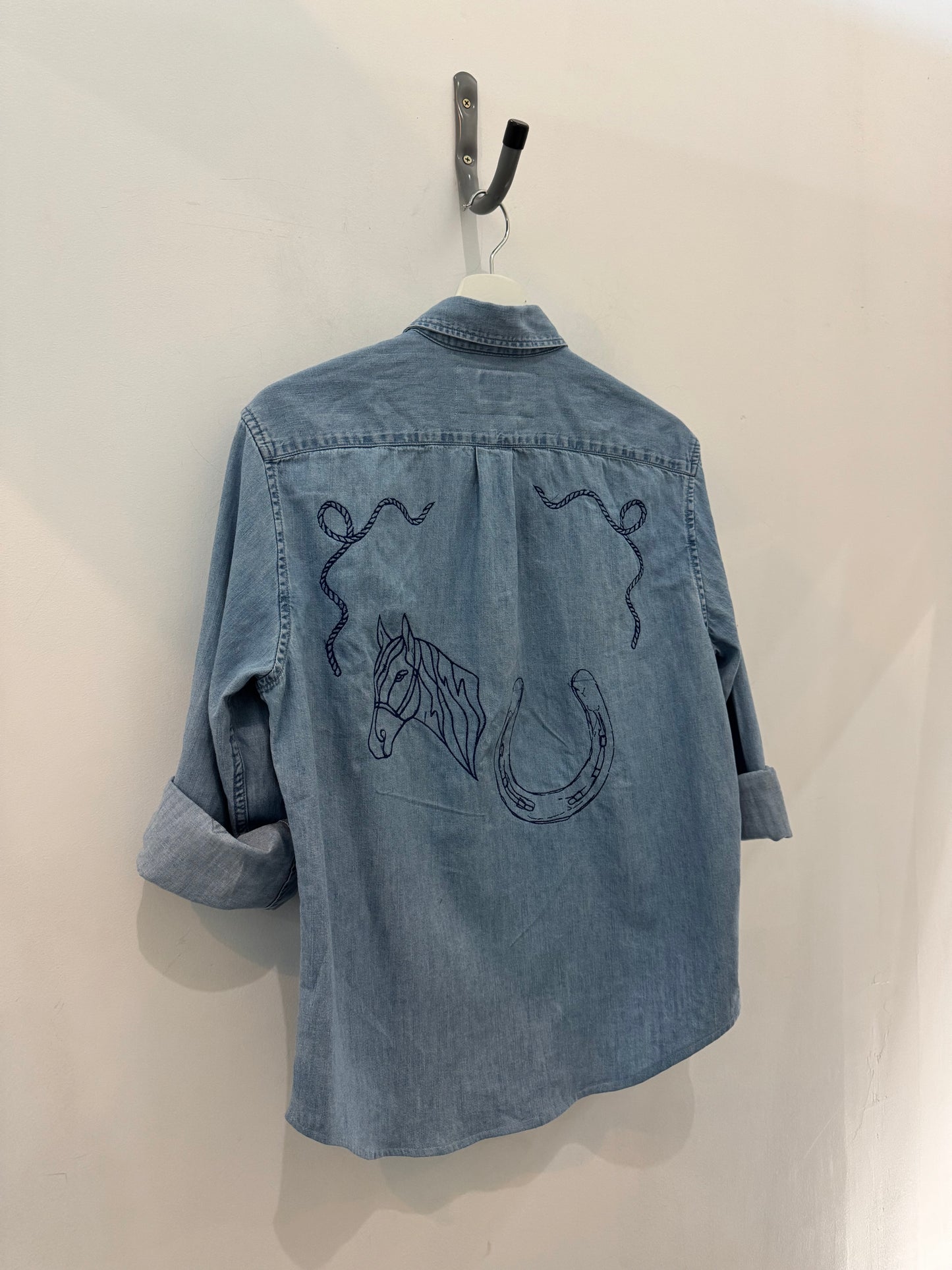 Jaxson Handcrafted Embroidered Denim Button Down
