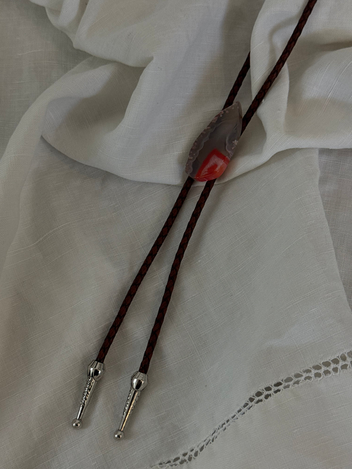 Handcrafted Agate Bolo Tie