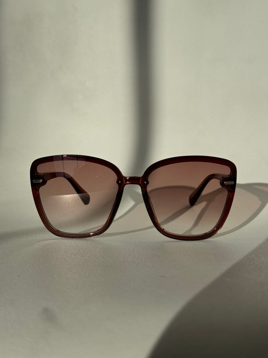 Cherie 70s Style Sunglasses In Brown