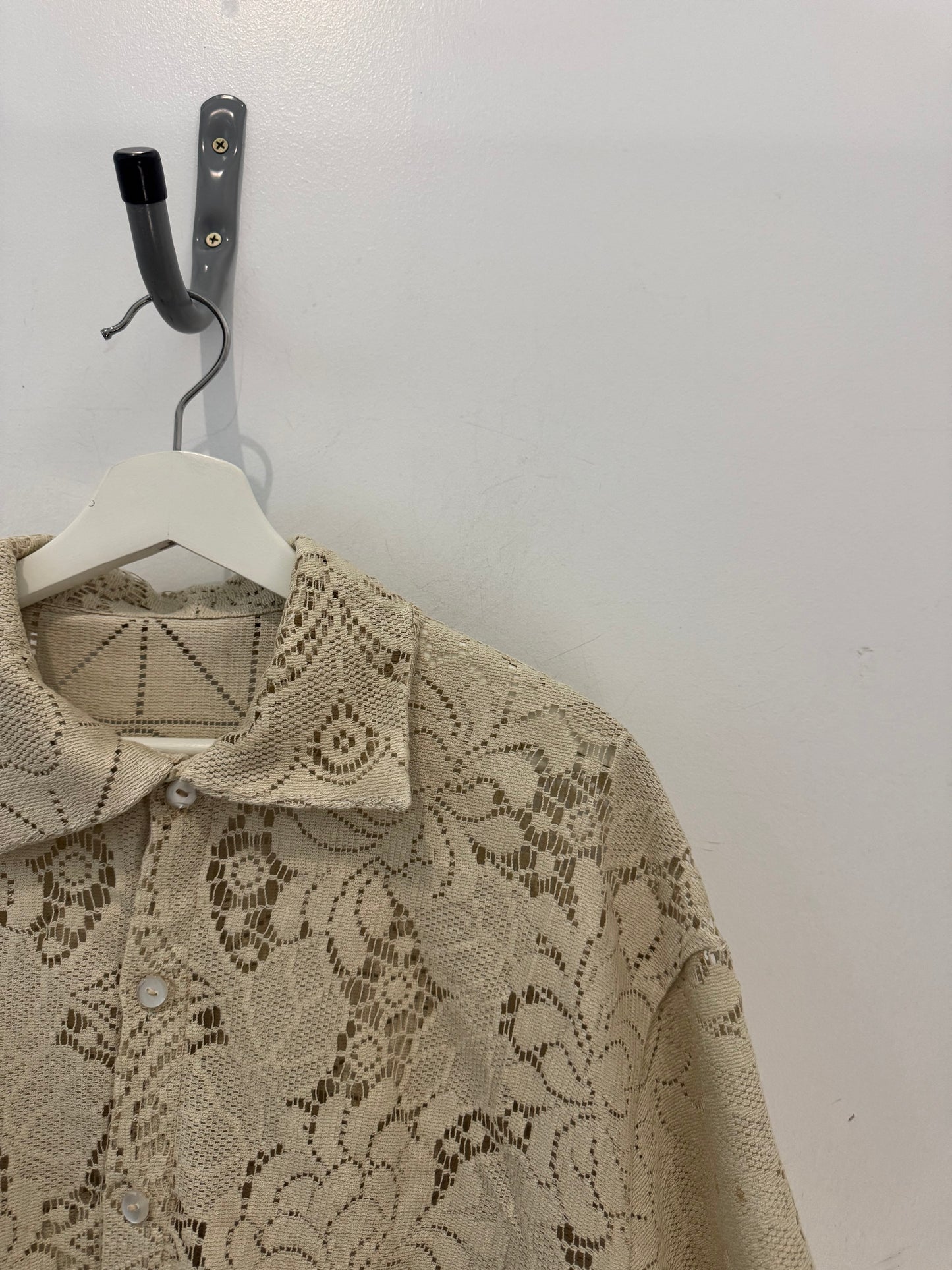 Judy Handcrafted Vintage Crop Top In Mocha