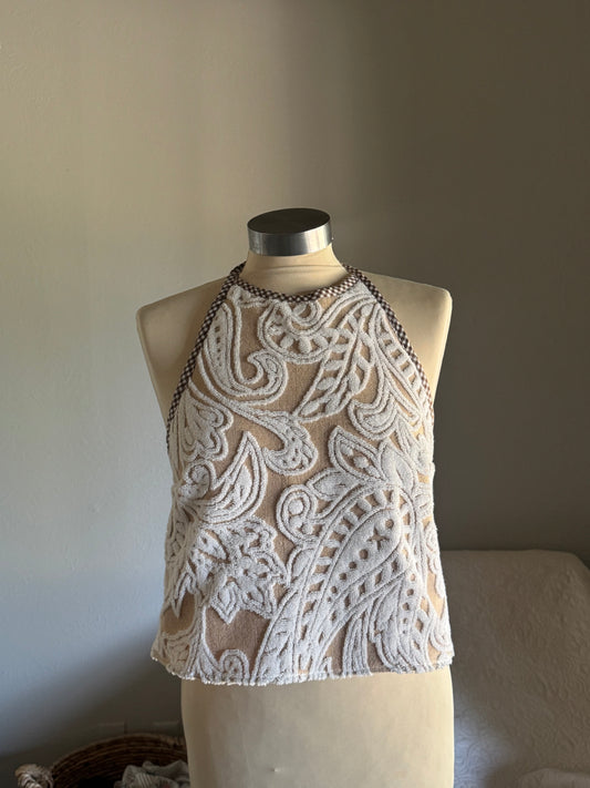 Brenda Handcrafted Halter Towel Top