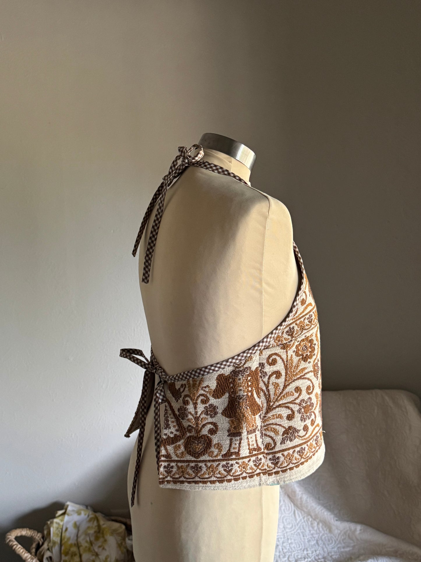 Brenda Handcrafted Vintage Tapestry Halter Top