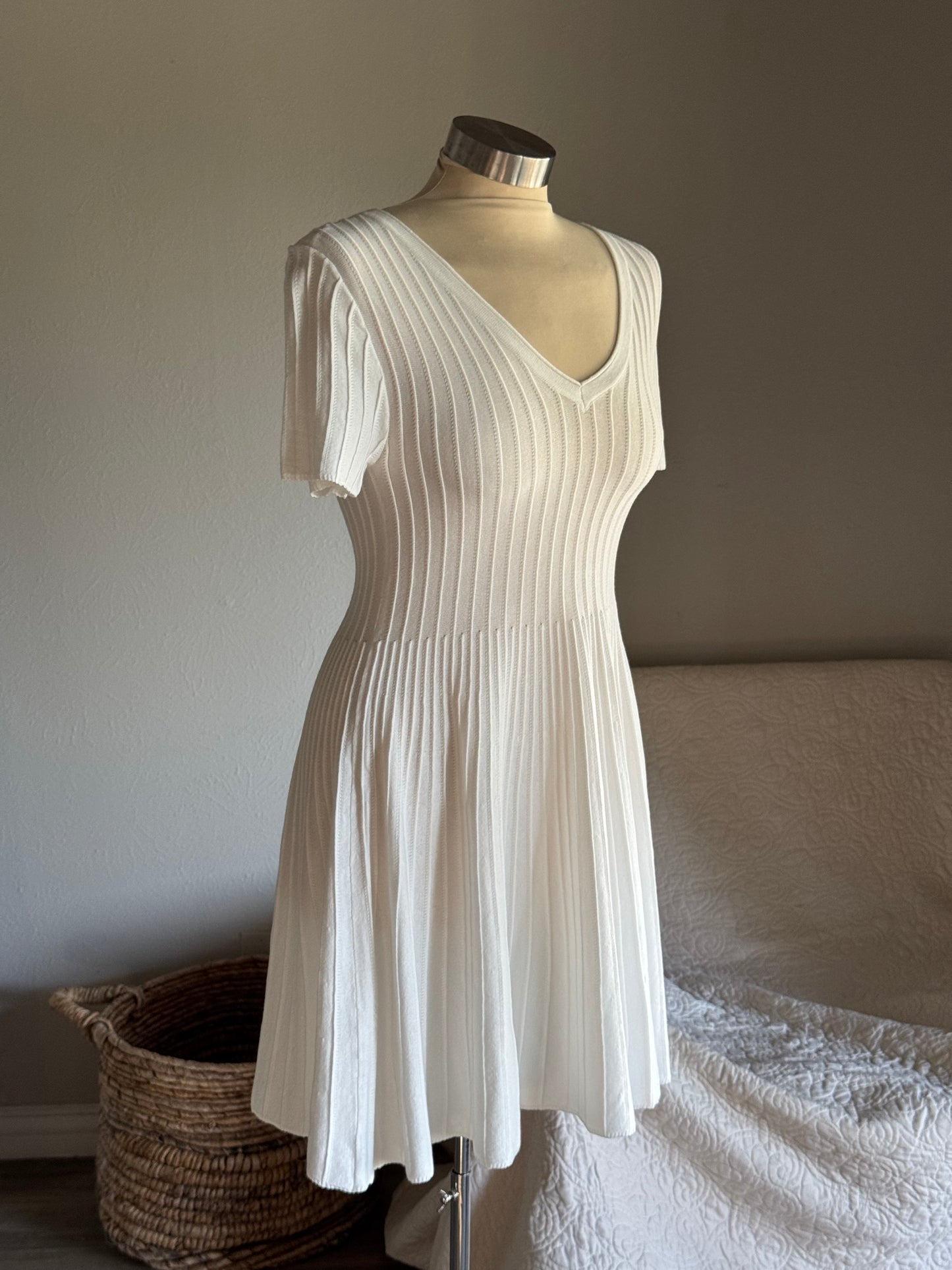 Paula Classic Ultra Soft Day Dress In Ivory
