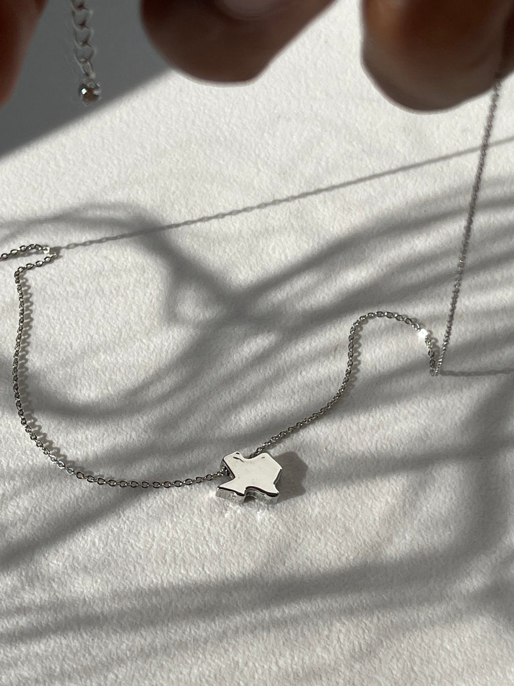 Maverick Rhodium Plated Texas Mini Mirror Statement Necklace In Silver