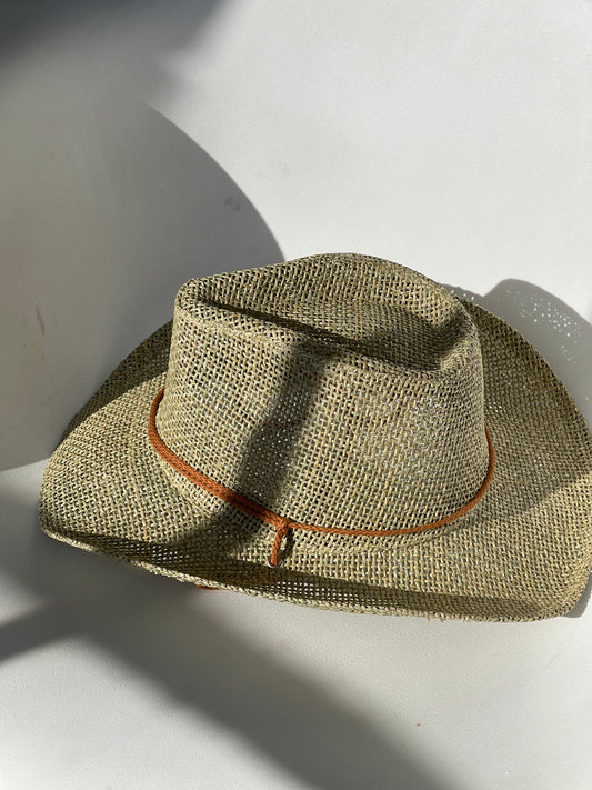 Kyle Straw Cowboy Hat In Khaki Olive