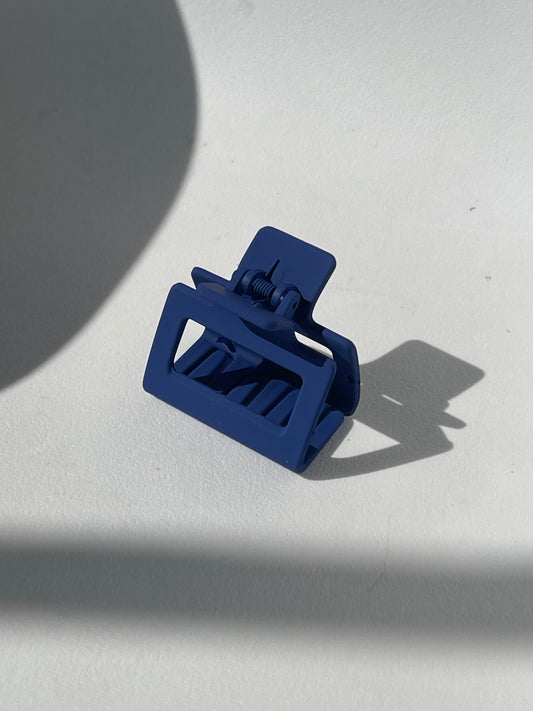 Merideth Mid Size Square Matte Claw Clip In Cobalt Blue
