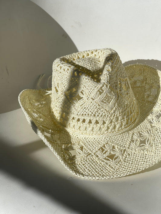 Addison Handmade Summer Cowboy Hat In Ivory