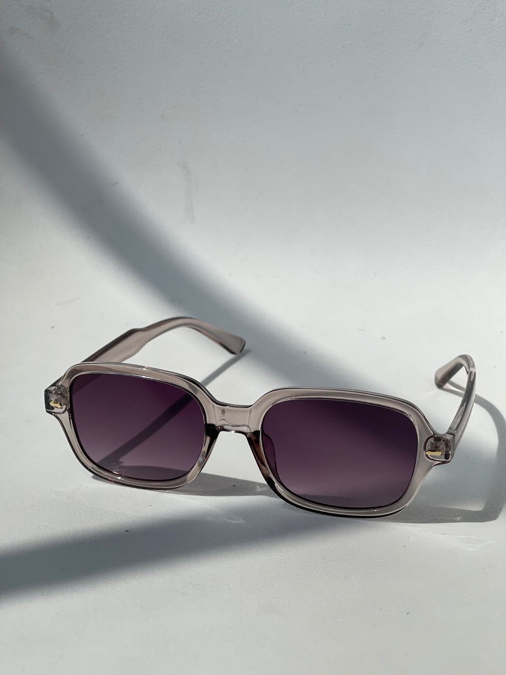 Rowan Gold Stud Sunglasses In Dust Brown