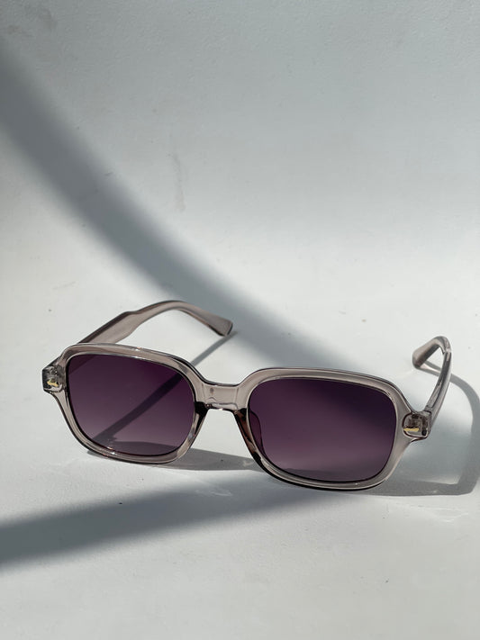 Rowan Gold Stud Sunglasses In Dust Brown