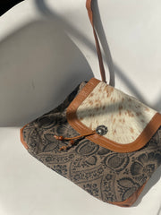 Galveston Vintage Classic Cowhide Leather Saddle Bag