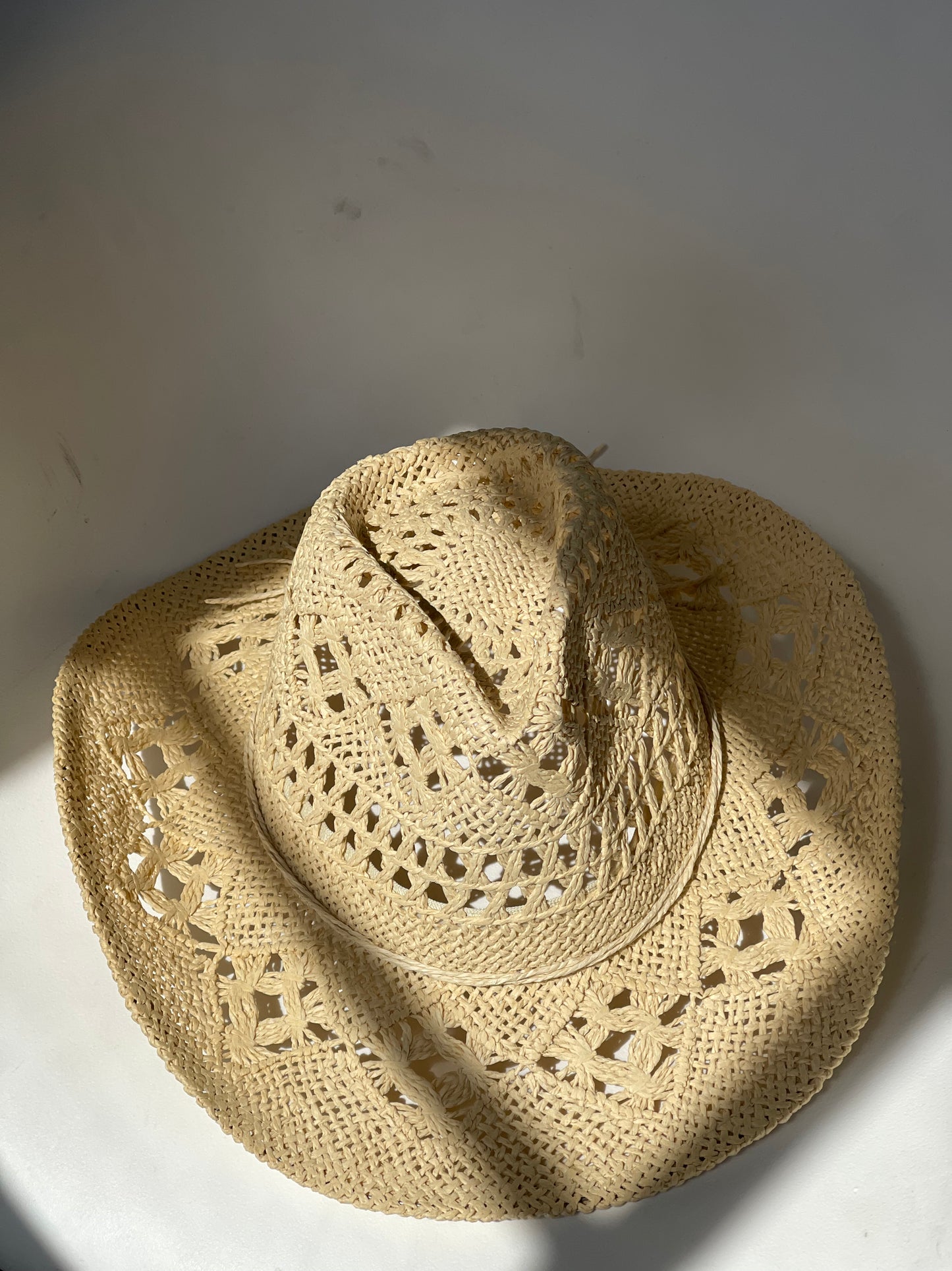 Madison Handmade Summer Cowboy Hat In Ivory Taupe