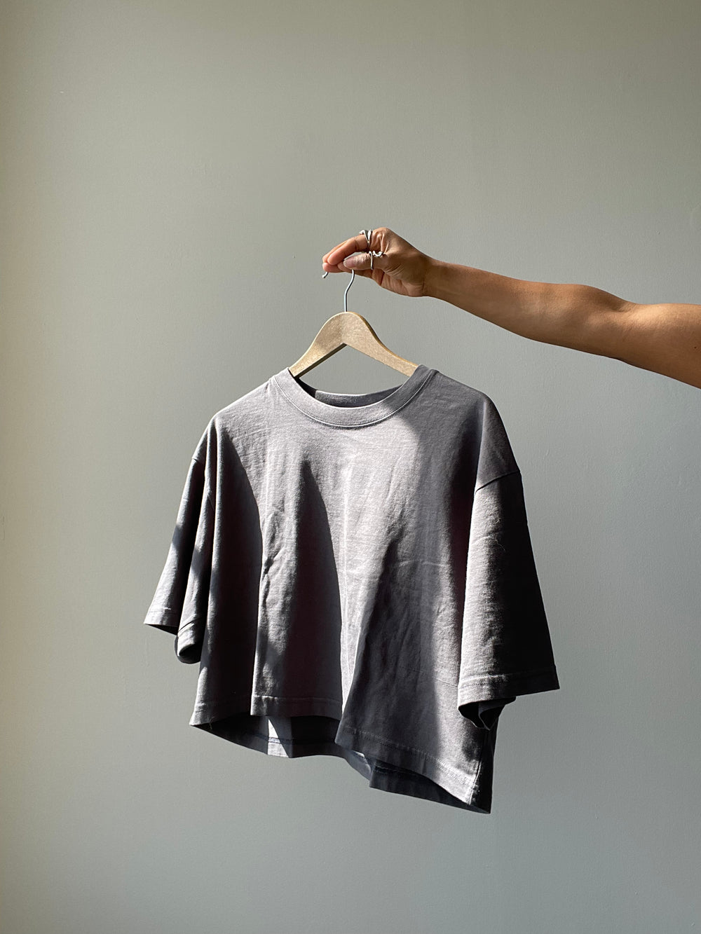 Billy Organic Cotton T Shirt In Ash Grey