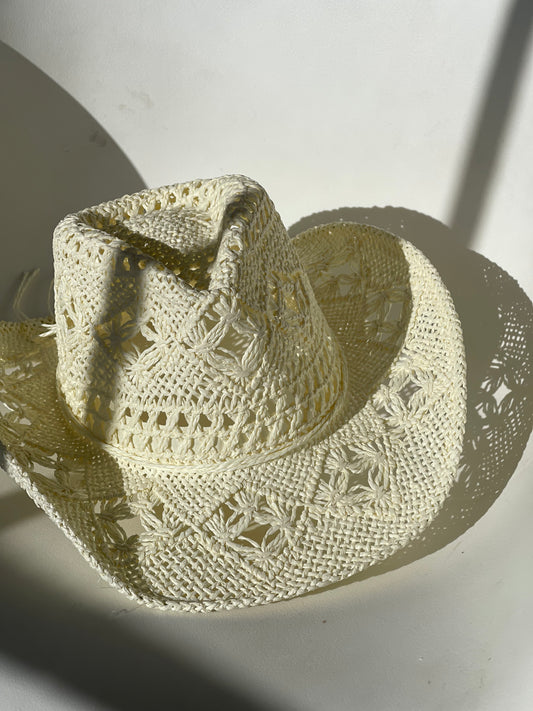 Addison Handmade Summer Cowboy Hat In Ivory