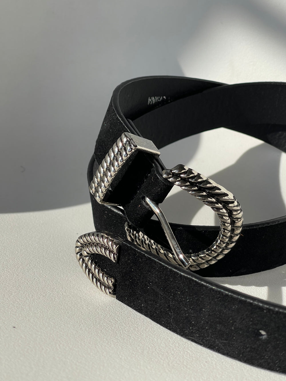 Kimberly Classic Twist Western Belt In Black Silver