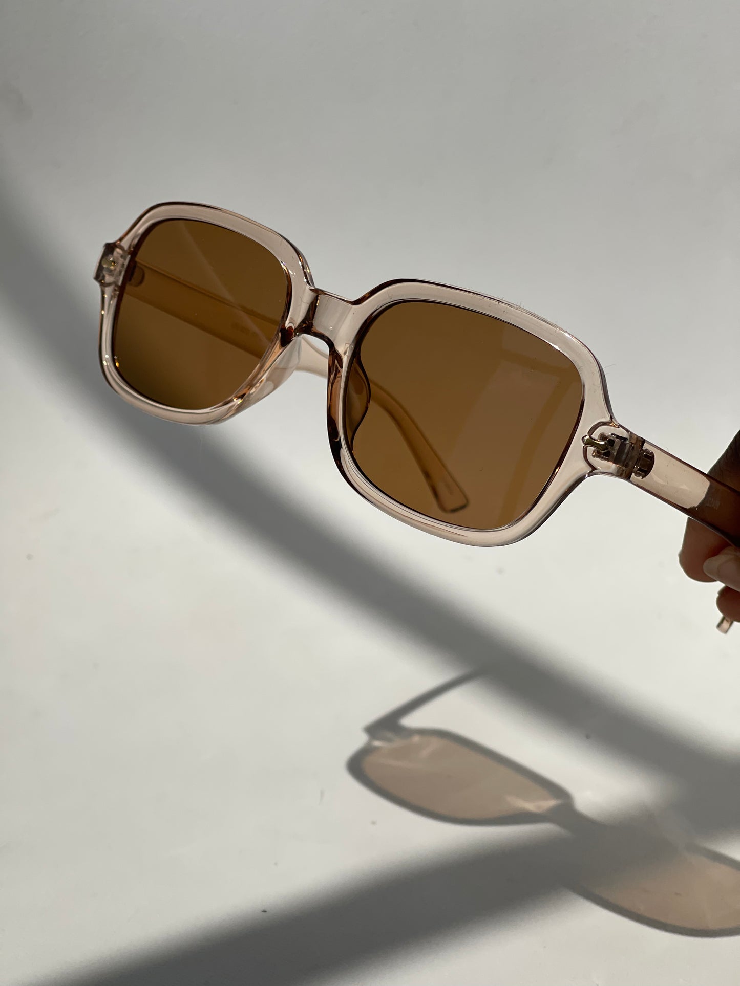 Rowan Gold Stud Sunglasses In Taupe