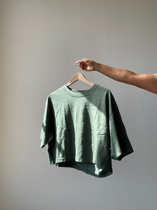 Billy Organic Cotton T Shirt In Forest Green