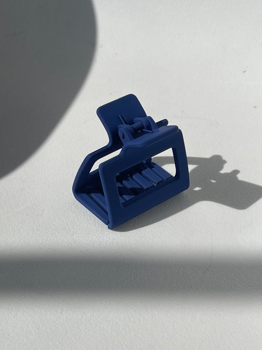 Merideth Mid Size Square Matte Claw Clip In Cobalt Blue