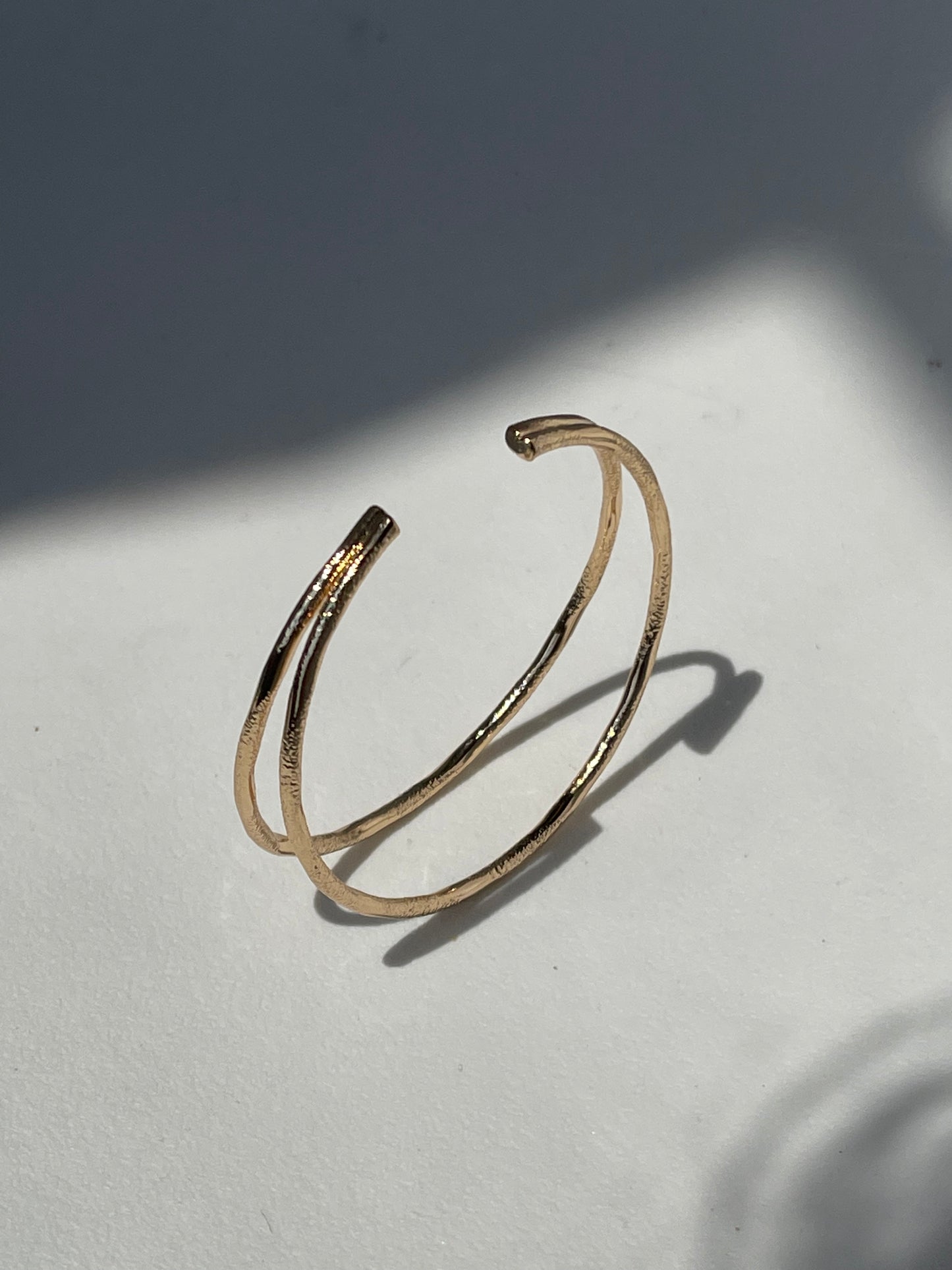 Paula Chiseled Twist Split Cuff In Gold