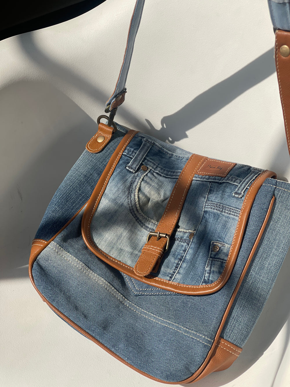 Dallas Denim Saddle Bag