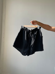 Kelsey Cotton Drawstring Shorts In Black