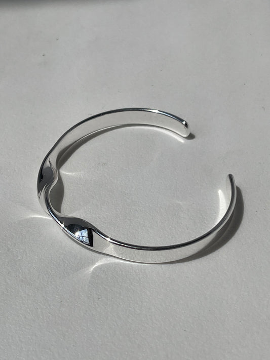 Shawna Double Twist Cuff Bracelet In Silver