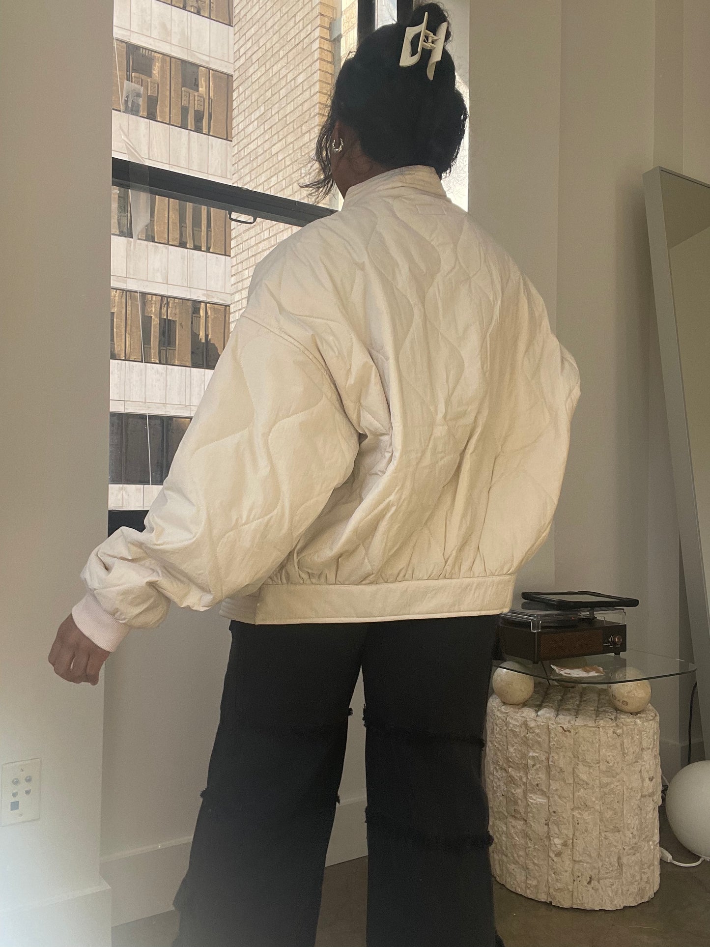 Nila Quilted Jacket In Cream