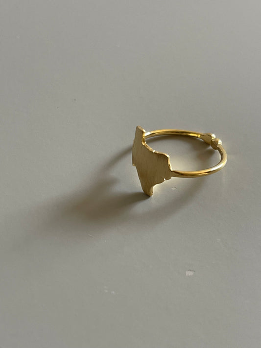 Texas State Ring In Gold