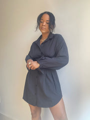 Phoebe Shirt Dress In Black
